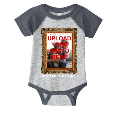Custom Picture Frame Personalized Text And Photo Infant Baby Jersey Bodysuit