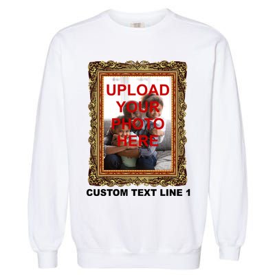 Custom Picture Frame Personalized Text And Photo Garment-Dyed Sweatshirt