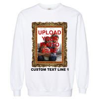 Custom Picture Frame Personalized Text And Photo Garment-Dyed Sweatshirt