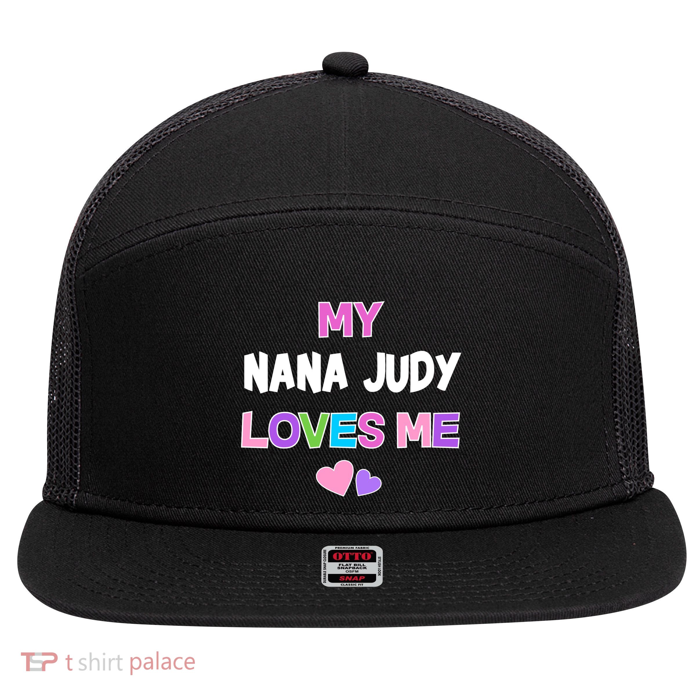 Custom Text You Are Loved Personalized Girly Design 7 Panel Mesh Trucker Snapback Hat