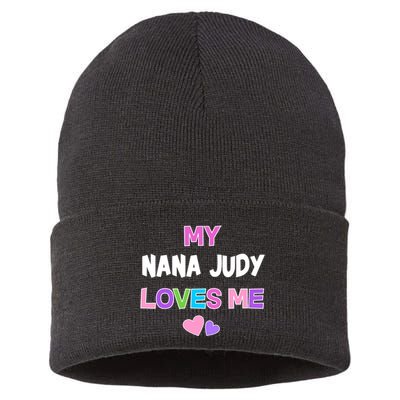 Custom Text You Are Loved Personalized Girly Design Sustainable Knit Beanie