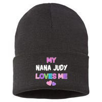 Custom Text You Are Loved Personalized Girly Design Sustainable Knit Beanie