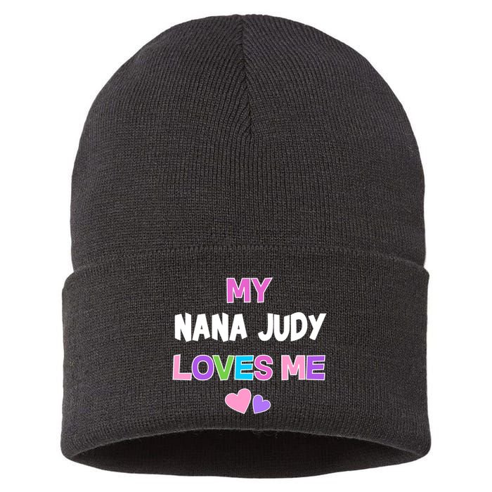 Custom Text You Are Loved Personalized Girly Design Sustainable Knit Beanie