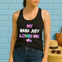 Custom Text You Are Loved Personalized Girly Design Womens Tank Top