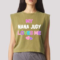 Custom Text You Are Loved Personalized Girly Design Garment-Dyed Women's Muscle Tee