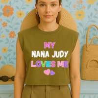 Custom Text You Are Loved Personalized Girly Design Garment-Dyed Women's Muscle Tee