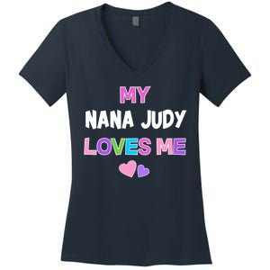 Custom Text You Are Loved Personalized Girly Design Women's V-Neck T-Shirt