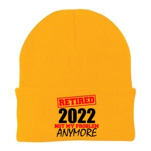 Custom Year Retired Not My Problem Anymore Personalize Knit Cap Winter Beanie