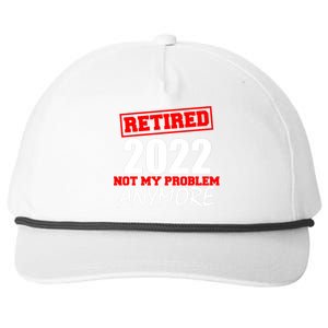 Custom Year Retired Not My Problem Anymore Personalize Snapback Five-Panel Rope Hat