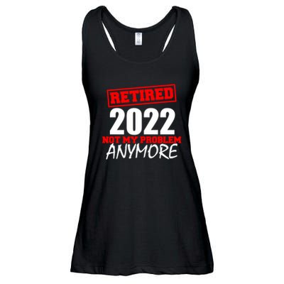 Custom Year Retired Not My Problem Anymore Personalize Ladies Essential Flowy Tank