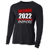 Custom Year Retired Not My Problem Anymore Personalize Cooling Performance Long Sleeve Crew