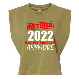 Custom Year Retired Not My Problem Anymore Personalize Garment-Dyed Women's Muscle Tee