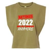 Custom Year Retired Not My Problem Anymore Personalize Garment-Dyed Women's Muscle Tee
