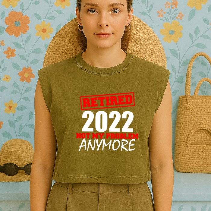 Custom Year Retired Not My Problem Anymore Personalize Garment-Dyed Women's Muscle Tee