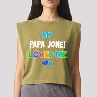 Custom You Are Loved Personalized Boy Design Garment-Dyed Women's Muscle Tee