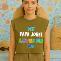 Custom You Are Loved Personalized Boy Design Garment-Dyed Women's Muscle Tee