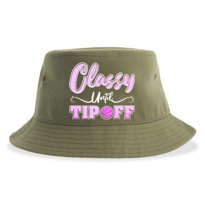 Classy Until Tipoff Basketball Great Gift Sustainable Bucket Hat