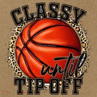 Classy Until Tip Off Funny Basketball Mom Leopard Cotton Canvas Backpack
