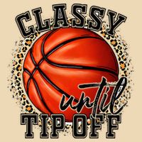 Classy Until Tip Off Funny Basketball Mom Leopard Zip Tote Bag