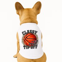 Classy Until Tip Off Funny Basketball Mom Leopard Doggie Tank