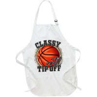 Classy Until Tip Off Funny Basketball Mom Leopard Apron