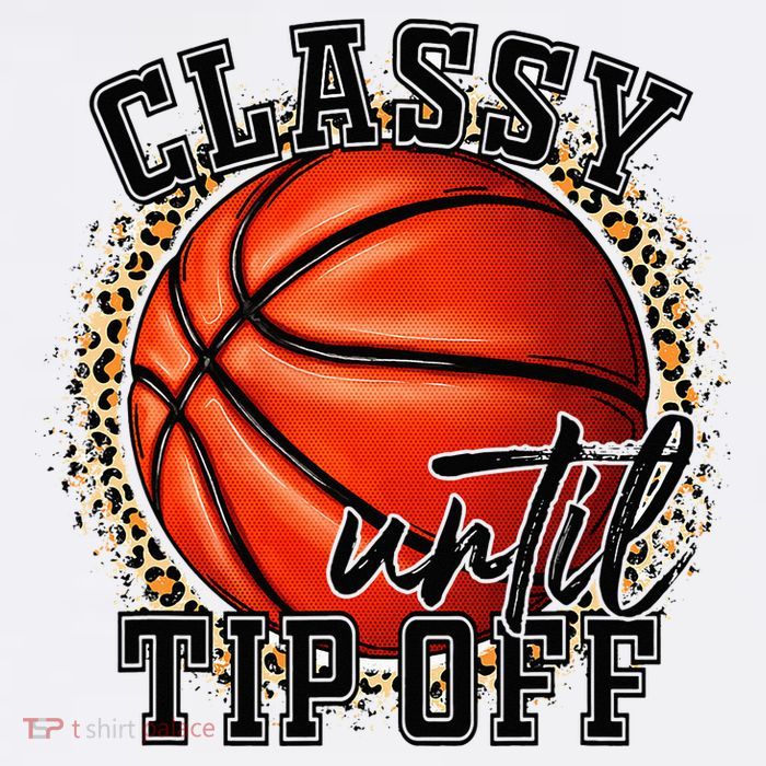 Classy Until Tip Off Funny Basketball Mom Leopard Adult Drive Performance Visor