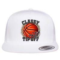 Classy Until Tip Off Funny Basketball Mom Leopard Flatbill Hat