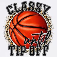 Classy Until Tip Off Funny Basketball Mom Leopard Flatbill Hat