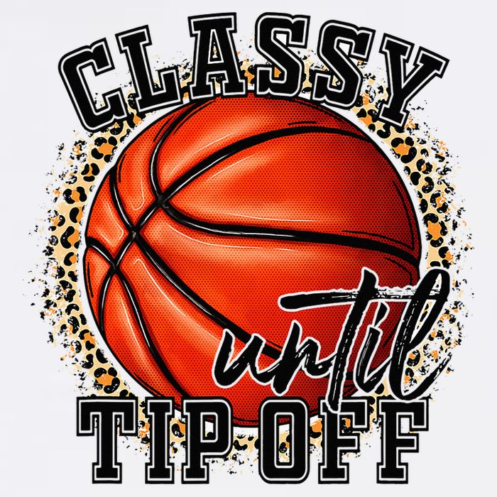Classy Until Tip Off Funny Basketball Mom Leopard Flatbill Hat