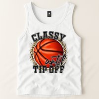 Classy Until Tip Off Funny Basketball Mom Leopard Tank Top