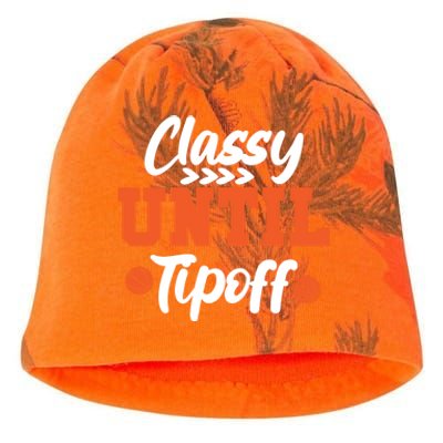 Classy Until Tipoff Basketball Game Funny Gift Kati - Camo Knit Beanie