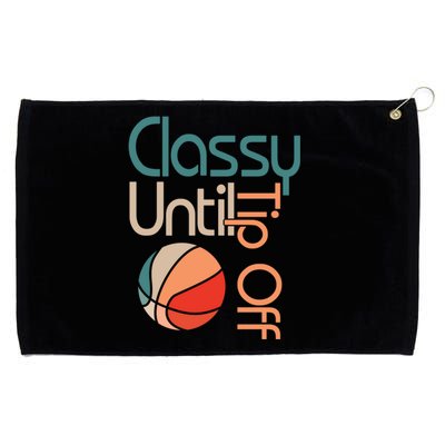 Classy Until Tipoff Sports Design Favorite Basketball Mom Cute Gift Grommeted Golf Towel