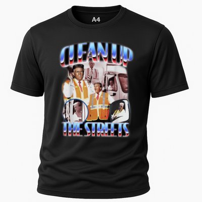 Clean Up The Streets Trump 2024 Election Trump Garbage Man Performance Shirt