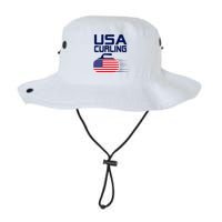 Curling USA Team American Flag Curl Winter Sports Lovers Legacy Cool Fit Booney Bucket Hat