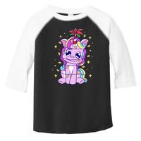 Cute Unicorn Tangled Christmas Lights Stars Rainbow Toddler Fine Jersey T-Shirt