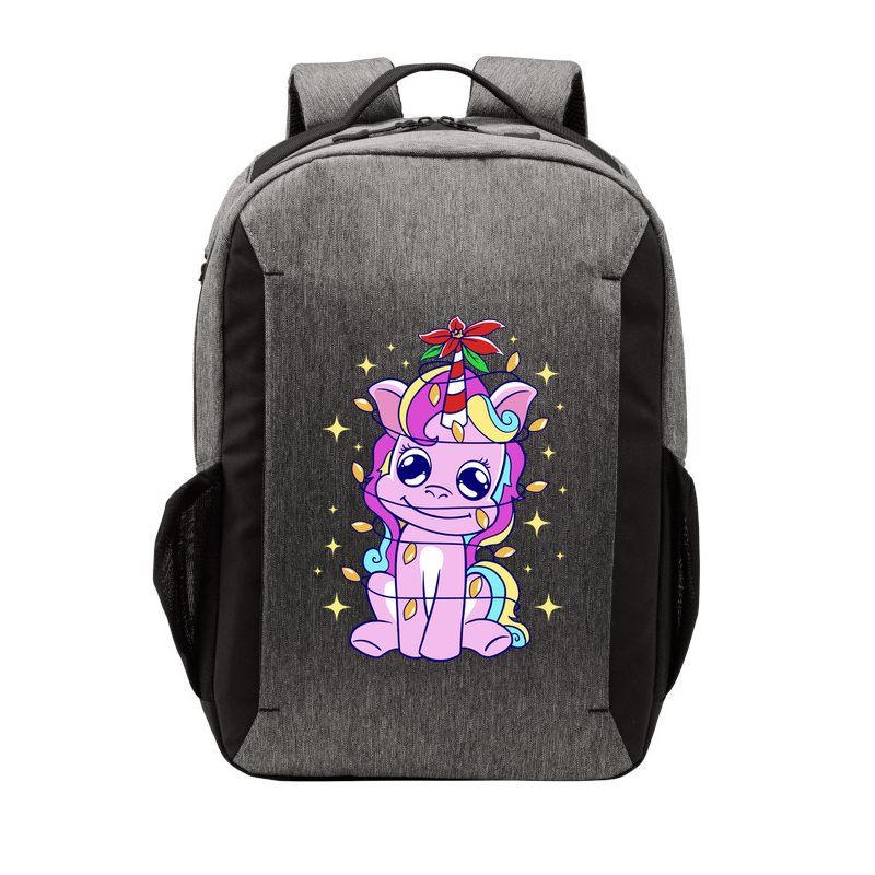 Cute Unicorn Tangled Christmas Lights Stars Rainbow Vector Backpack