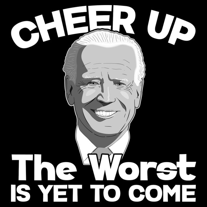 Cheer Up The Worst Is Yet To Come Anti Biden Cropped Pullover Crew