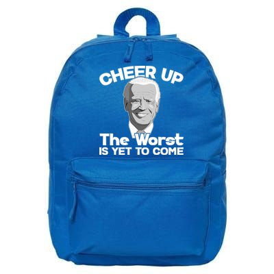 Cheer Up The Worst Is Yet To Come Anti Biden 16 in Basic Backpack