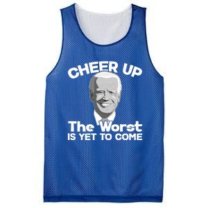 Cheer Up The Worst Is Yet To Come Anti Biden Mesh Reversible Basketball Jersey Tank