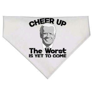 Cheer Up The Worst Is Yet To Come Anti Biden USA-Made Doggie Bandana