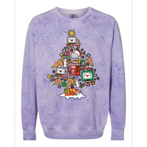 Christmas Ultrasound Tech Holiday Seaon Colorblast Crewneck Sweatshirt