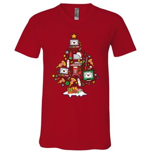 Christmas Ultrasound Tech Holiday Seaon V-Neck T-Shirt