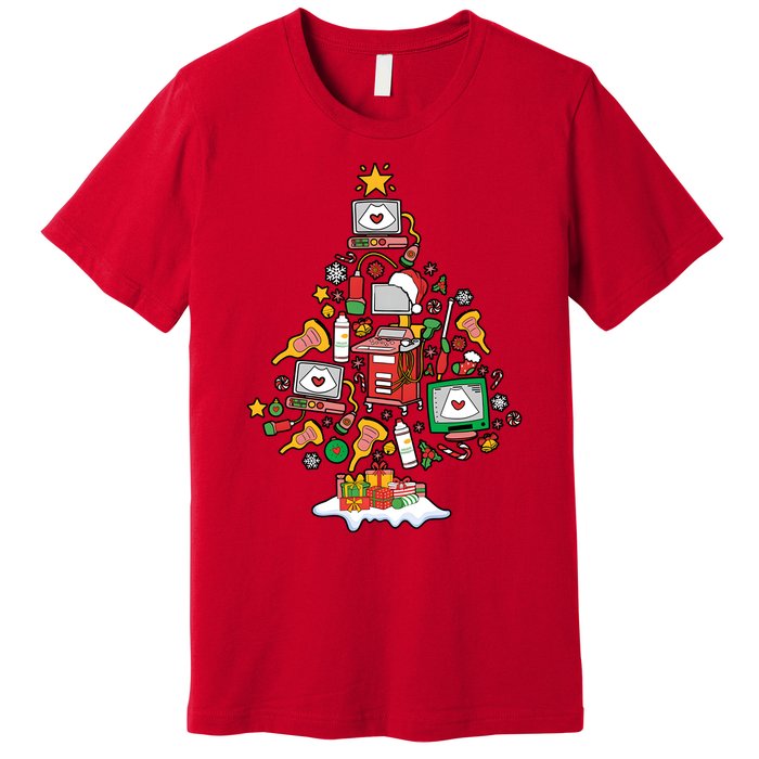 Christmas Ultrasound Tech Holiday Seaon Premium T-Shirt