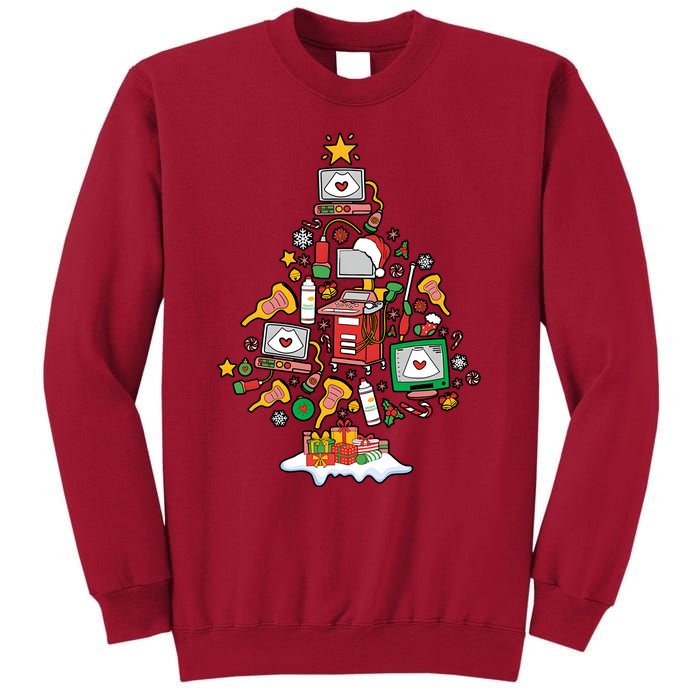 Christmas Ultrasound Tech Holiday Seaon Tall Sweatshirt