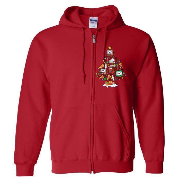 Christmas Ultrasound Tech Holiday Seaon Full Zip Hoodie