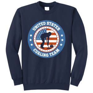 Curling USA Team Winter Sports Lovers Americain Flag Sweatshirt