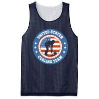 Curling USA Team Winter Sports Lovers Americain Flag Mesh Reversible Basketball Jersey Tank