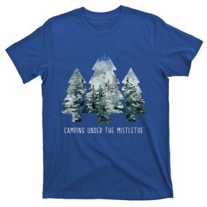 Camping Under The Mistletoe Christmas Tree Hiker Camper Gift T-Shirt