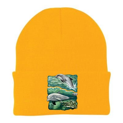 Cute Abstract dolphins In Sea Life Knit Cap Winter Beanie