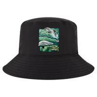 Cute Abstract dolphins In Sea Life Cool Comfort Performance Bucket Hat